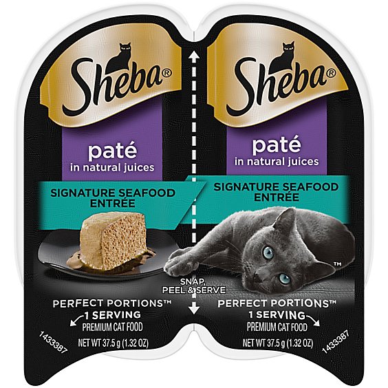 Sheba Perfect Portions Pate 2.6 Oz. Adult Signature Seafood Wet Cat Food Sheba Perfect Portions Pate 2.6 Oz. Adult Signature Seafood Wet Cat Food