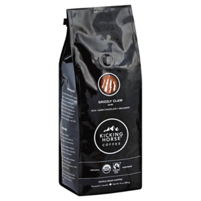 Kicking Horse Coffee Whole Bean Dark Roast Grizzly Claw - 10 Oz - Image 1