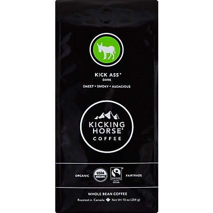 Kicking Horse Coffee Whole Bean Dark Roast Kick Ass - 10 Oz - Image 2