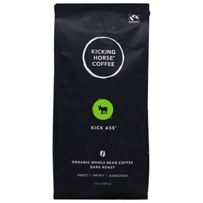 Kicking Horse Coffee Whole Bean Dark Roast Kick Ass - 10 Oz - Image 1