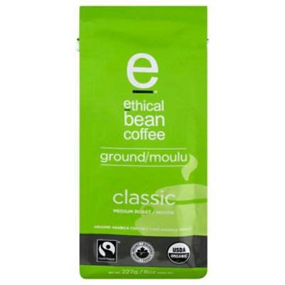 ethical bean coffee Coffee Ground Medium Roast Classic - 8 Oz