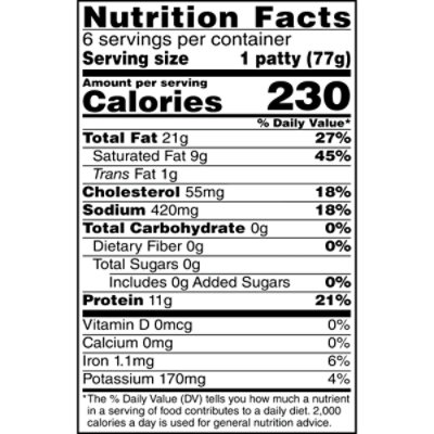 Ball Park Frozen Original Beef Patties - 6 Count - Image 3