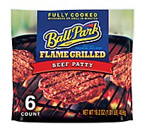 Ball Park Fully Cooked Flame Grilled Original Beef Patties 6 Count