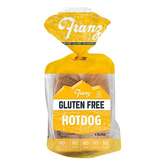 Franz Gluten Free Hot Dog Bun - 12 Oz