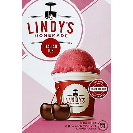 Lindys Italian Ice Black Cherry - 6-6 Fl. Oz. - Image 2