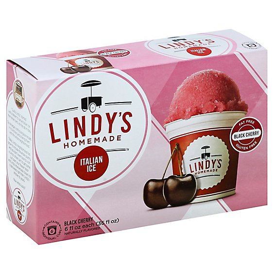 Lindys Italian Ice Black Cherry - 6-6 Fl. Oz.