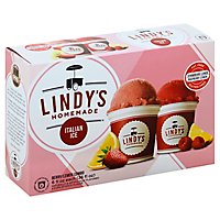 Lyndys Homemade Italian Ice Fat Free Gluten Free Strawberry Lemon & Raspberry Lemon - 6 Fl. Oz. - Image 1