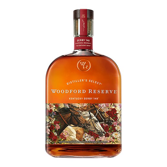 Woodford Reserve Derby Edition Kentucky Straight Bourbon Whiskey 2022 90.4 Proof Bottle - 1 Liter
