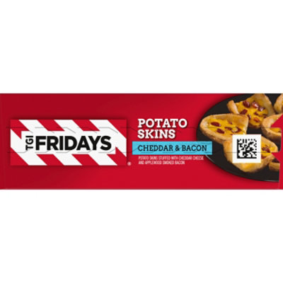 TGI Fridays Cheddar & Bacon Potato Skins Frozen Snacks Box - 7.6 Oz - Image 6