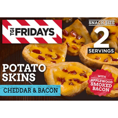 T.G.I. Fridays Frozen Appetizers Cheddar And Bacon Potato Skins - 7.6 Oz