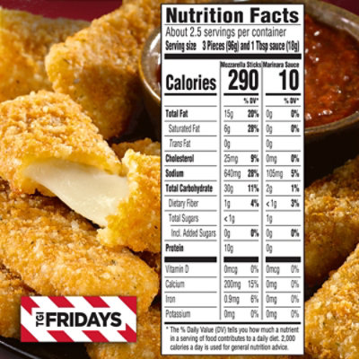 TGI Fridays Mozzarella Sticks Frozen Snacks with Marinara Sauce - 11 Oz - Image 8