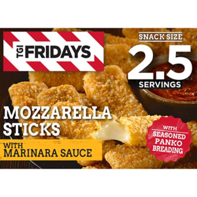 TGI Fridays Mozzarella Sticks Frozen Snacks with Marinara Sauce Box - 11 Oz - Image 1