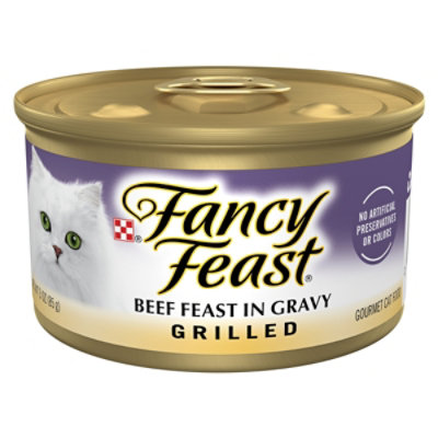 Fancy Feast Cat Food Wet Grilled Beef - 3 Oz