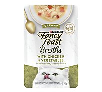 Fancy Feast Cat Food Wet Broths Chicken & Vegetables Creamy - 1.4 Oz