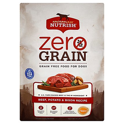 Rachael Ray Nutrish Zero Grain Food for Dogs Beef Potato & Bison Recipe Bag - 11 Lb - Image 1