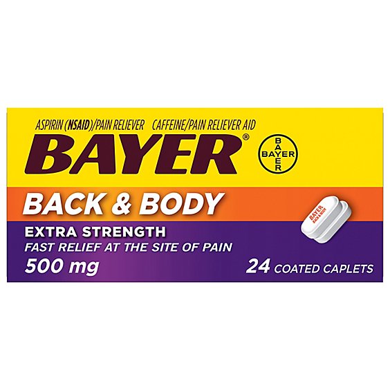 Bayer Back & Body Extra Strength Coated Caplets - 24 Count