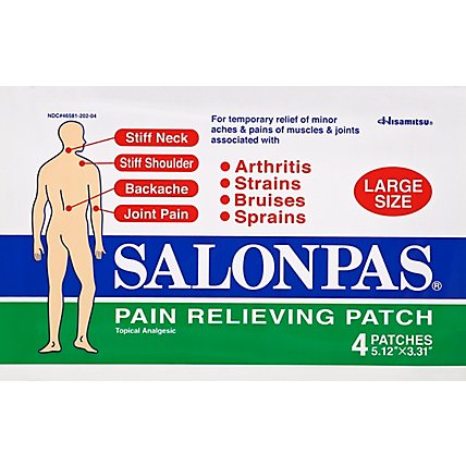 Salonpas Patch Pain Relief Large - 4 Count - Image 2