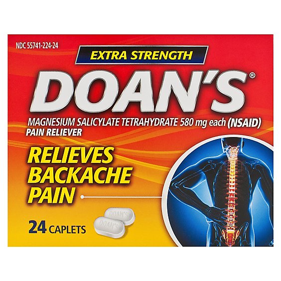 Doans Relieves Backache Pain Extra Strength Caplets - 24 Count