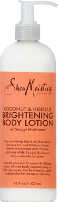 Shea Moisture Body Lotion Brightening Coconut & Hibiscus - 16 Fl. Oz. - Image 2