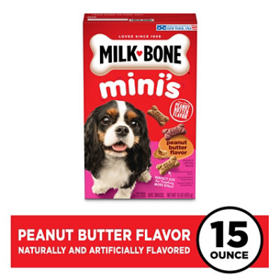 Milk-Bone Flavor Snacks Dog Snacks For All Sizes Minis Peanut Butter Variety Pack - 15 Oz - Image 1