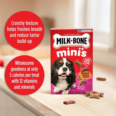 Milk-Bone Flavor Snacks Dog Snacks For All Sizes Minis Peanut Butter Variety Pack - 15 Oz - Image 2