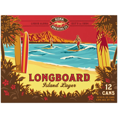 Kona Longboard Island Lager Cans - 12-12 Fl. Oz. - Image 2