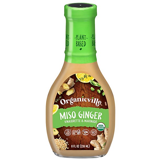 Organicville Vinaigrette Organic Miso Ginger - 8 Fl. Oz.