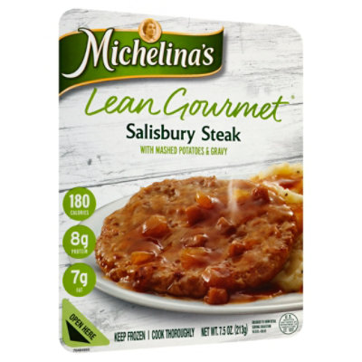 Michelinas Lean Gourmet Frozen Meal Salisbury Steak with ...