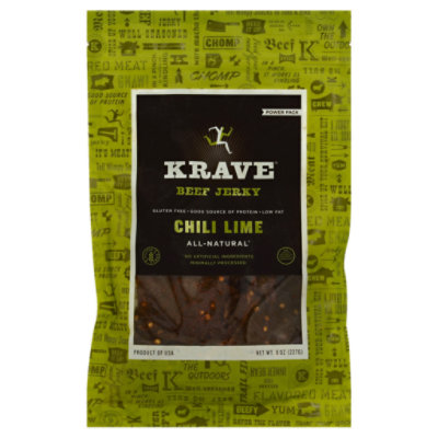 Krave Beef Jerky Chili Lime - 8 Oz - Image 1