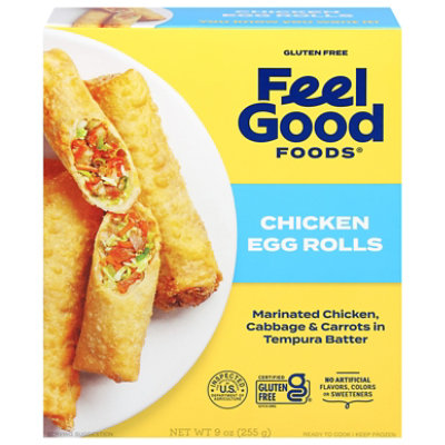 Feel Good Foods Gluten Free Chicken And Vegetable Egg Rolls - 9 Oz