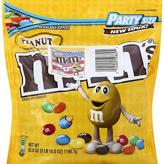 M&Ms Red White & Blue Peanut Patriotic Chocolate Candy Party Size 42 Oz