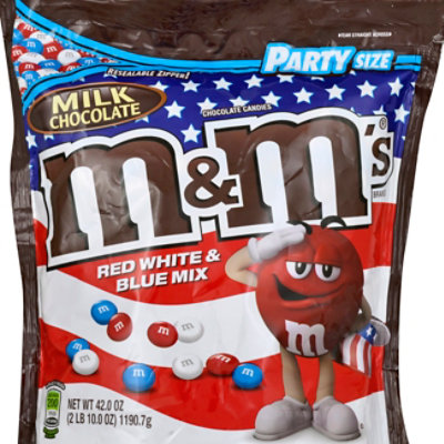 M&Ms Red White & Blue Patriotic Milk Chocolate Candy Party Size 42 Oz - Image 2