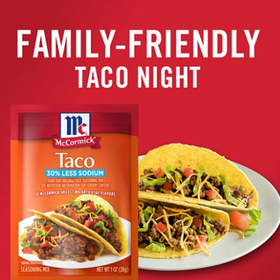 McCormick 30% Less Sodium Taco Seasoning Mix - 1 Oz - Image 2