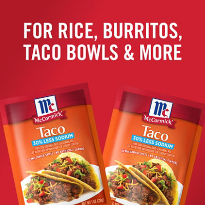 McCormick 30% Less Sodium Taco Seasoning Mix - 1 Oz - Image 5