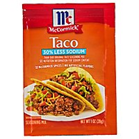 McCormick 30% Less Sodium Taco Seasoning Mix - 1 Oz - Image 1
