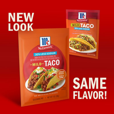 McCormick 30% Less Sodium Mild Taco Seasoning Mix - 1 Oz - Image 2