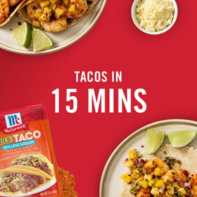 McCormick 30% Less Sodium Mild Taco Seasoning Mix - 1 Oz - Image 4