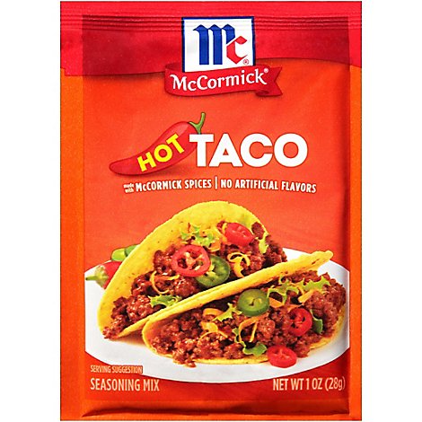 McCormick Seasoning Mix Taco Hot - 1 Oz