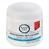 Signature Care Moisturizing Cream For Dry Skin Fragrance Free - 16 Oz - Image 2