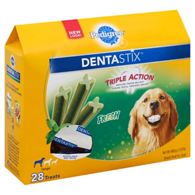 PEDIGREE DentaStix Dog Treats Fresh Large Box 28 Count - 1.52 Lb