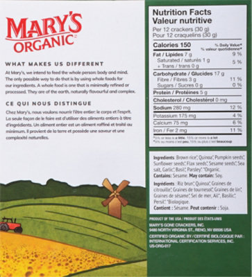 Marys Gone Crackers Super Seed Organic Basil & Garlic  - 5.5 Oz - Image 6