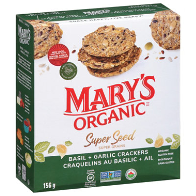 Marys Gone Crackers Super Seed Organic Basil & Garlic  - 5.5 Oz - Image 1