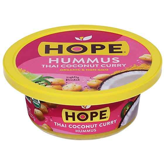 Hope Foods Hummus Thai Coconut Curry - 8 Oz