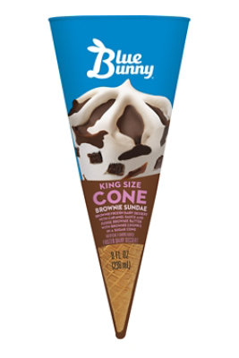 Blue Bunny Cone Brownie Sundae King Size - 12-8 Fl. Oz. - Vons