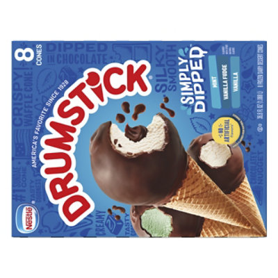 Nestle Drumstick Simply Dipped Vanilla Mint Vanilla Fudge Cones Variety Pack - 8 Count - Image 2
