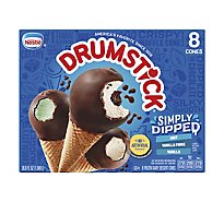 Nestle Drumstick Simply Dipped Vanilla Mint Vanilla Fudge  Cones Variety Pack - 8 Count