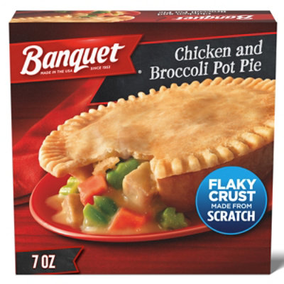 Banquet Chicken & Broccoli Pot Pie Frozen Dinner - 7 Oz