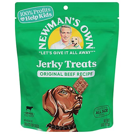 Newmans Own Dog Treat Beef Jerky Original Recipe Pouch - 5 Oz - Image 1