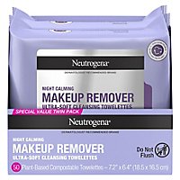 Neutrogena Makeup Remover Cleansing Towelettes Night Calming - 2-25 Count - Image 1