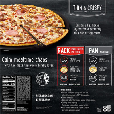 Red Baron Pizza Thin & Crispy Bacon Lovers - 15.39 Oz - Image 6